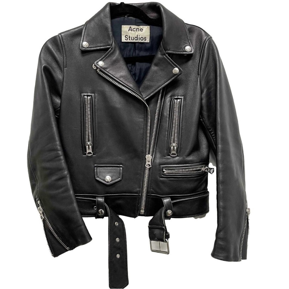 Acne Studies black moto riders jacket size US 32